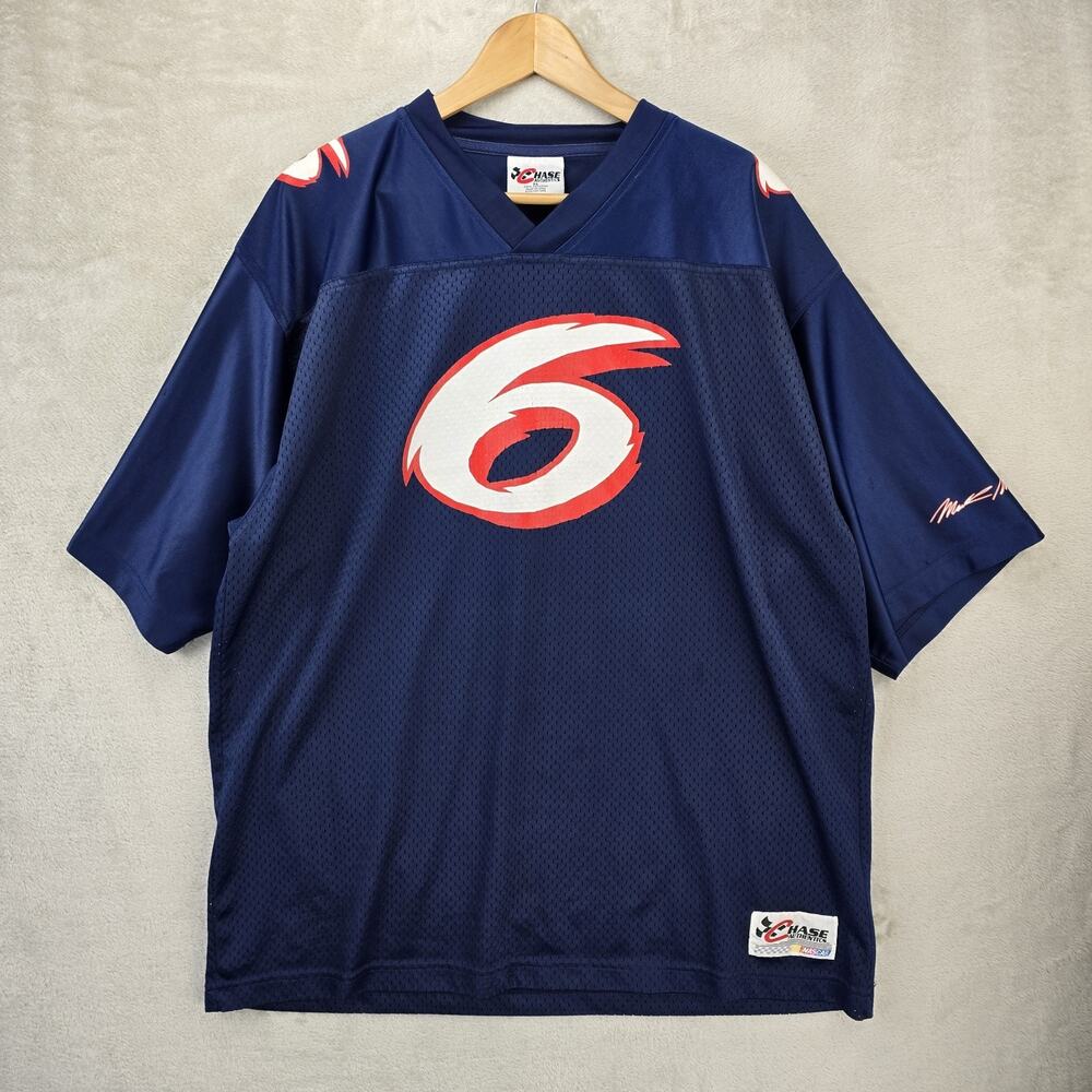 Vintage Mark Martin 6 NASCAR Jersey Mane XL Chase Authentics Racing Football Y2K
